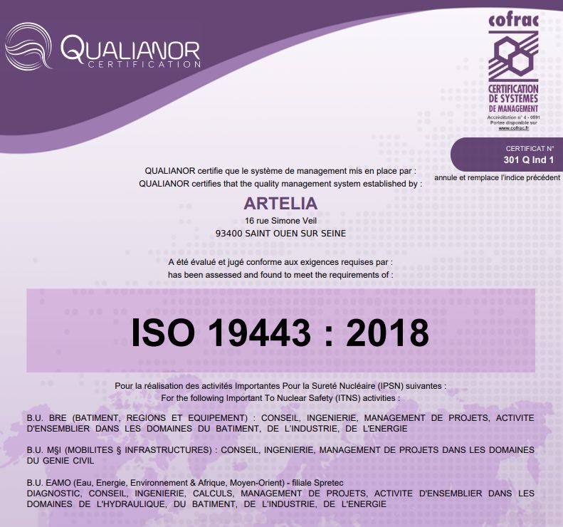 SPRETEC obtient la certification ISO 19443 : un engagement fort pour le secteur nucléaire