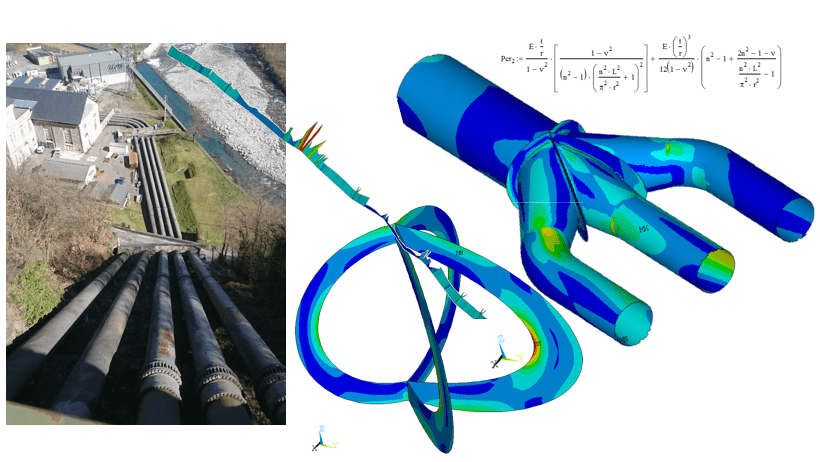 Etude de rénovation de 5 conduites forcées. Calcul selon CODETI div 3, CECT.