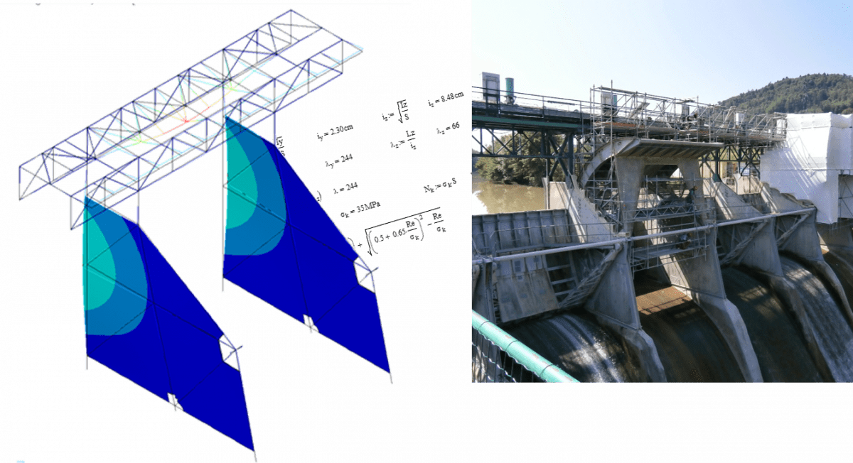Calcul de tenue mécanique de la passerelle