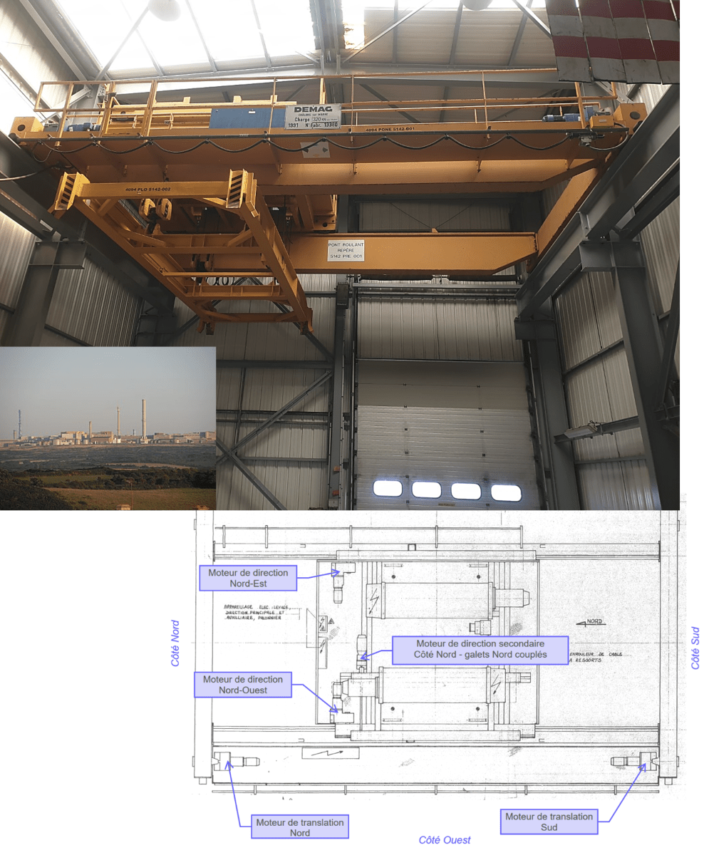 Diagnostic pont roulant sur le site de La Hague