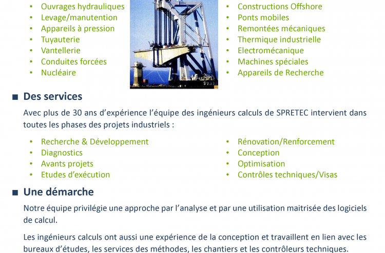 La nouvelle plaquette des compétences et services de l'équipe calcul