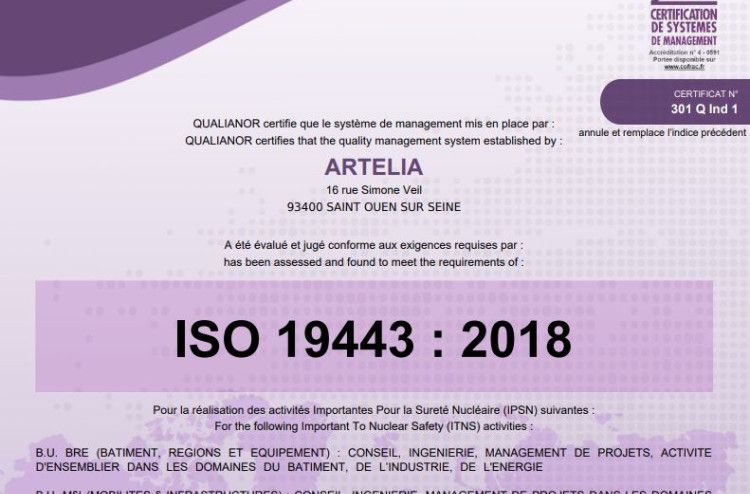 SPRETEC obtient la certification ISO 19443 : un engagement fort pour le secteur nucléaire