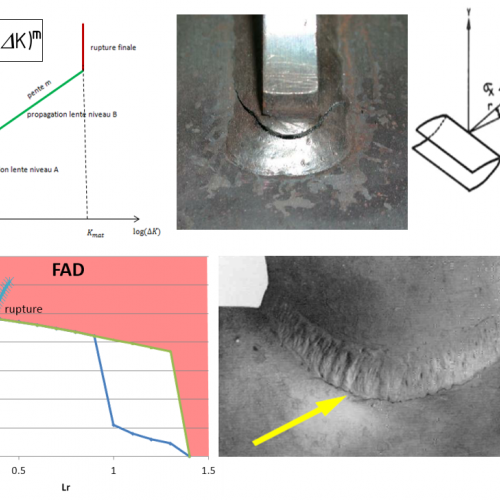 SPRETEC aide ses clients à prendre des décisions en cas de fissuration par fatigue. A l'aide d'outils de calcul spécifiques SPRETEC évalue la nocivité des fissures et dans certains cas détermine les vitesses de propagation.