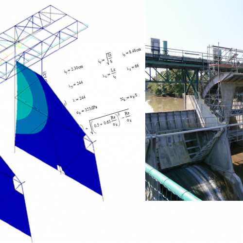 Calcul de tenue mécanique de la passerelle