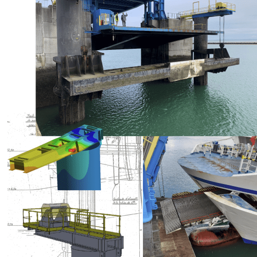 Remplacement des treuils de la poutre pare-chocs d’accostage des ferry - Ouistreham