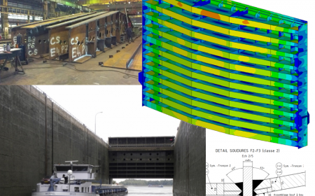 SPRETEC a réalisé les études d'exécution de plusieurs portes d'écluses sur le Rhin : Gerstheim, Fessenheim, Strasbourg